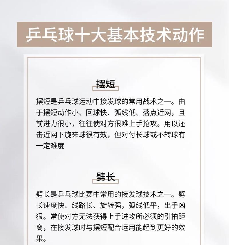 乒乓球动作技巧课件（通过乒乓球动作技巧课件，提升技术水平和竞争能力）